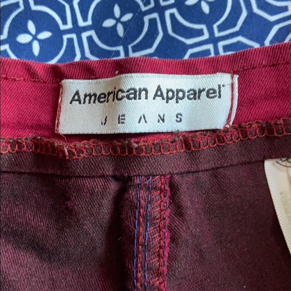 American Apparel High Waisted Maroon Pants - Picture 2 of 3